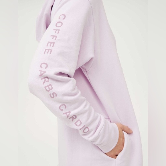 NWT Offline by Aerie Light Purple “Coffee, Carbs, Cardio” Hoodie - Picture 3 of 8